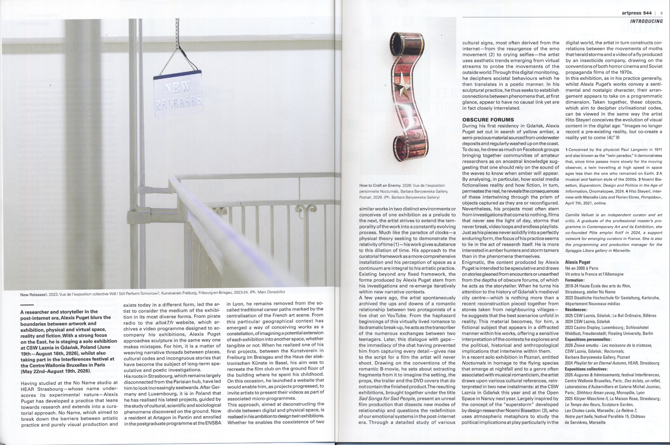 <em>Alexis Puget - Le paradoxe des horloges</em>, Camille Velluet, 2026. Published in ArtPress n°544 - June 2026.